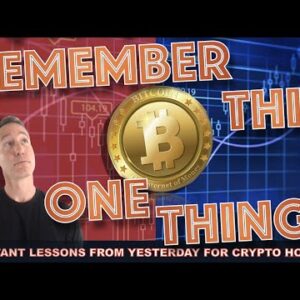 THE ONE IMPORTANT LESSON FROM YESTERDAYS BITCOIN & CRYPTO CRASH.