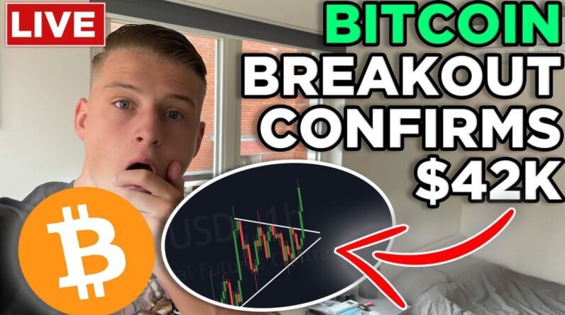 BITCOIN BREAKS OUT OF THE SYMMETRICAL TRIANGLE! $42K IMMINENT