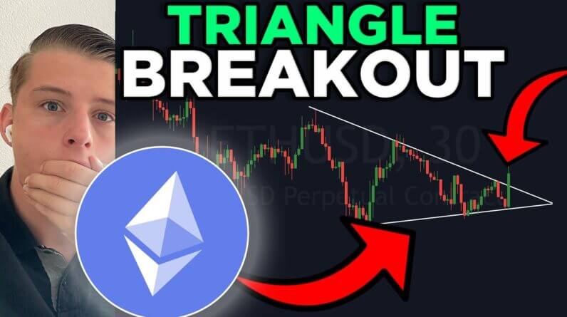 ETHEREUM IS BREAKING OUT OF THE SYMMETRICAL TRIANGLE RIGHT NOW!!!!!