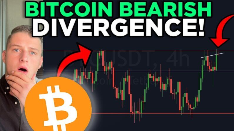 BITCOIN BEARISH DIVERGENCE RIGHT NOW!!!! DON'T BE FOOLED!!!