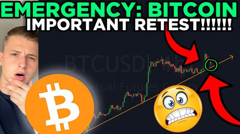 EMERGENCY: BITCOIN RETRACING TO AN IMPORTANT SUPPORT LINE!!! [watch fast]